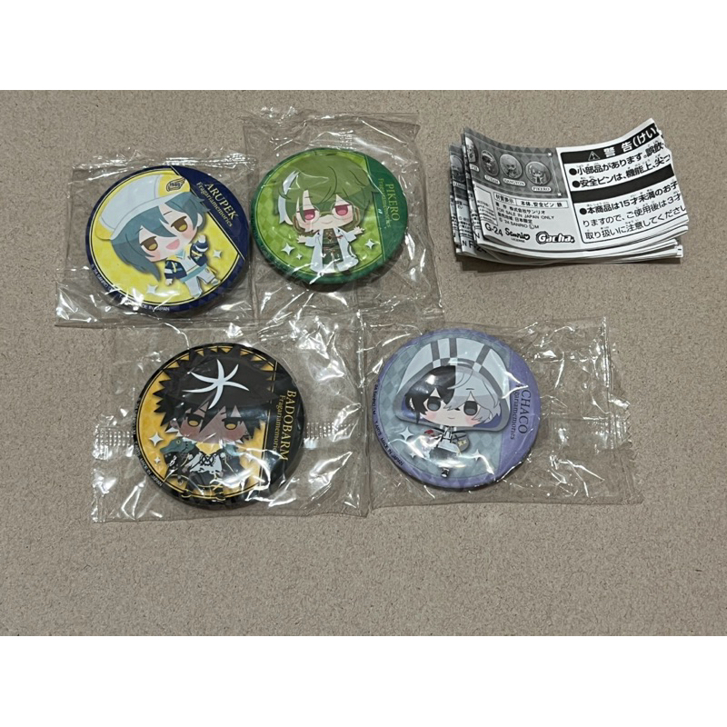 Fragaria Memories 三麗鷗騎士 扭蛋徽章 chaco pikero badobarm arupek