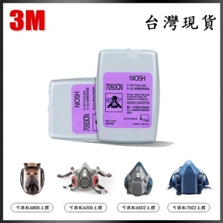 3M護濾盒 7093濾罐 7093C P100等級防塵 防塵率達99.97%  濾棉匣 可測試配戴時氣密度型 2入/包
