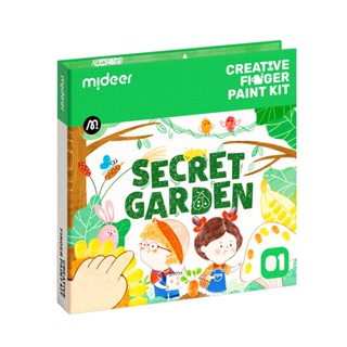 MiDeer 兒童手指顏料繪畫本-探索花園｜無毒安全｜創意塗鴉｜感統啟蒙｜親子共玩藝術教材！6936352515043
