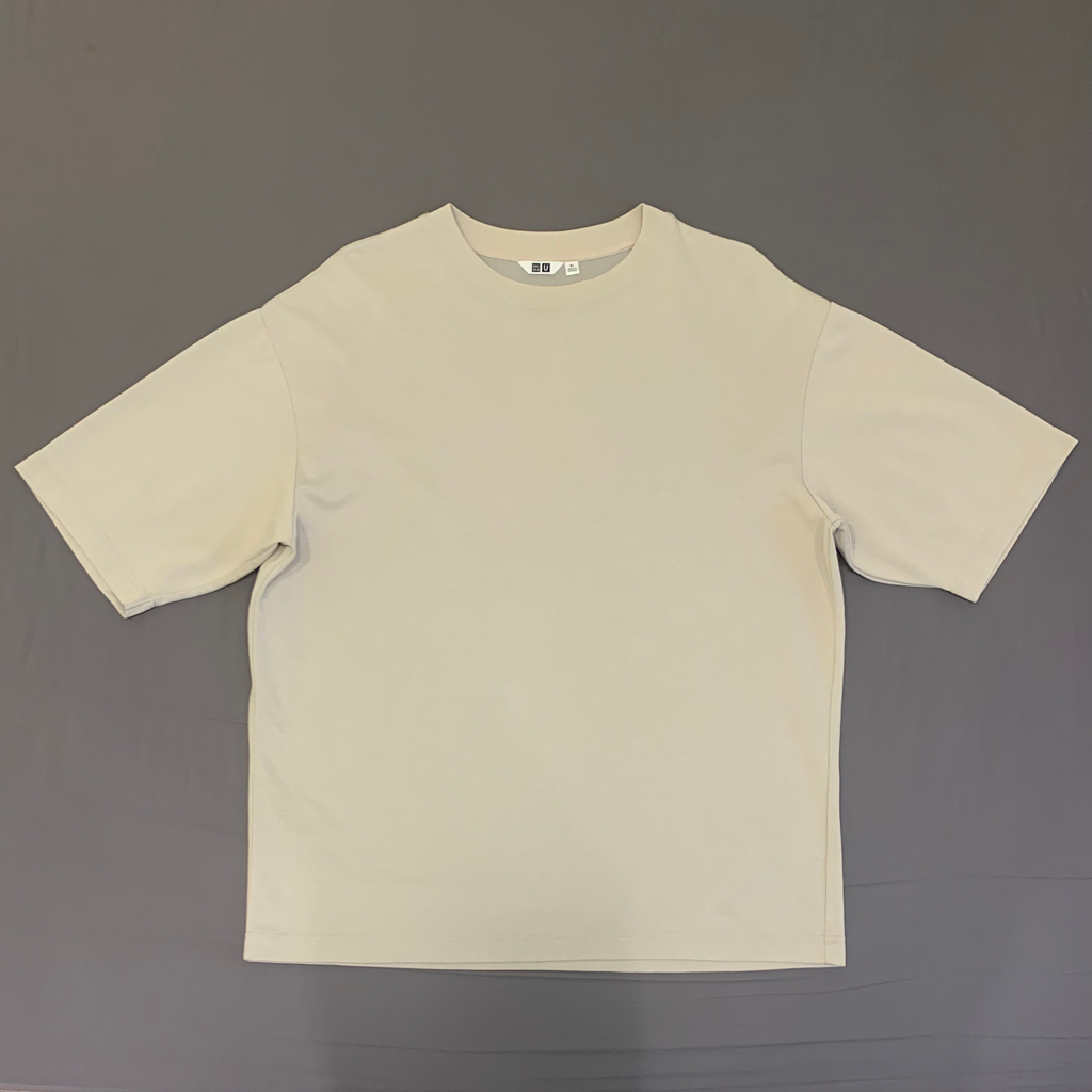 UNIQLO U AIRism 棉質寬版圓領T恤 五分袖
