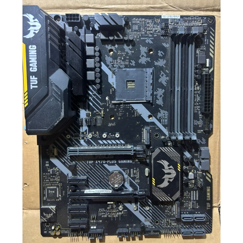 華碩高階主機板TUF X470-PLUS GAMING支援AMD RYZEN AM4腳位 CPU 二手良品