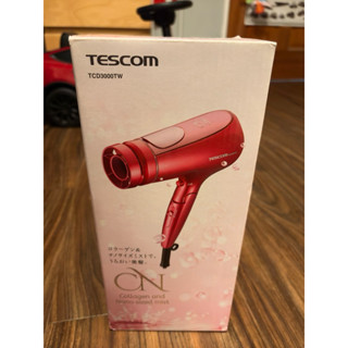附二吹嘴【TESCOM】大風量速乾負離子美髮白金奈米水霧膠原蛋白吹風機TCD3000TW桃紅 國際電壓吹風機
