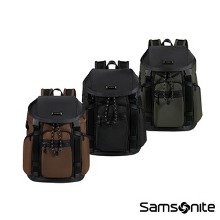 Samsonite新秀麗 翻蓋筆電後背包/雙肩包/通勤包/電腦包 15.6吋 RELYON 現代時尚商務收納型大容量 黑