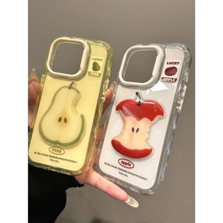 【ins家原創X鼻孔人獨家】可愛立體水果蘋果梨 保護套 適用IPHONE16/15/14/13 Pro Max 手機殼