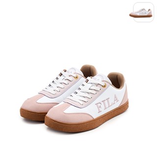 【FILA】女性 Emblem 板鞋-白/粉 5-C942Y-155