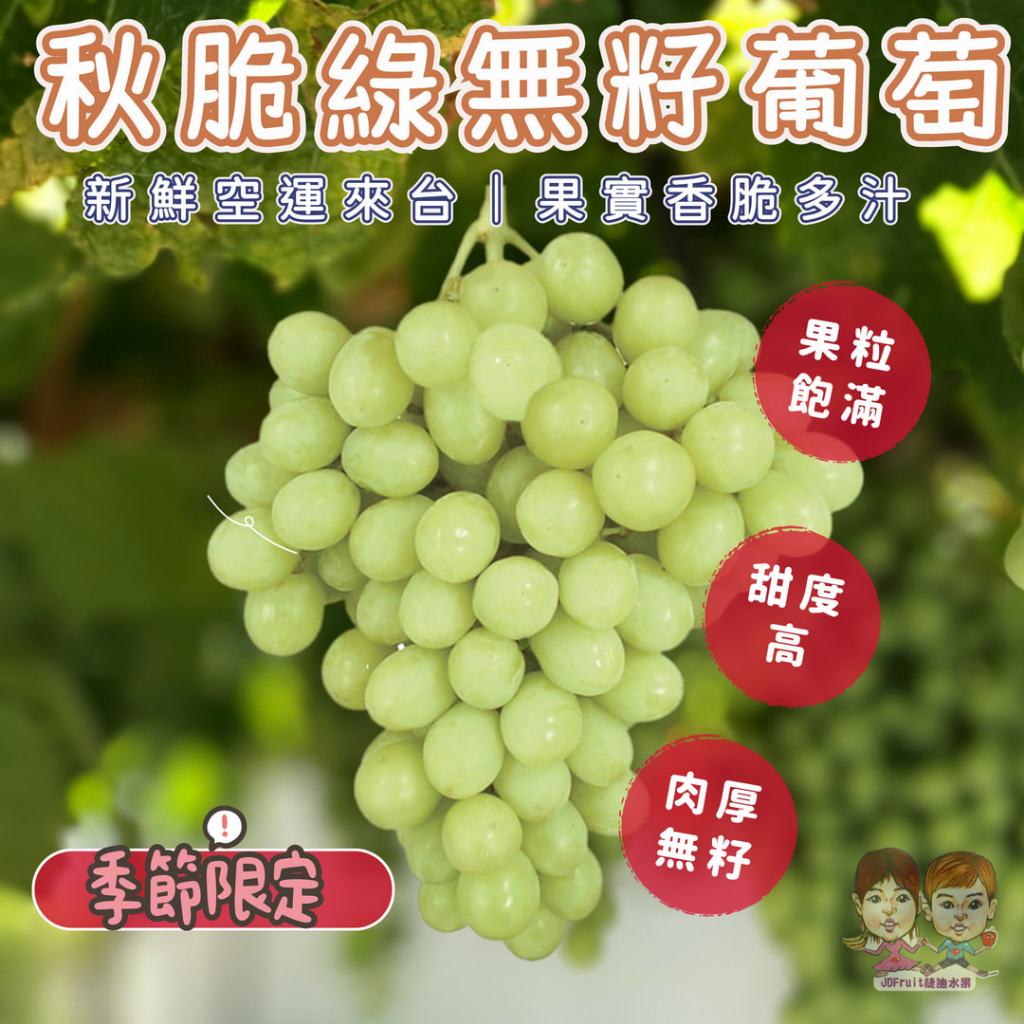 【JDFruit緁迪水果】秋脆葡萄 澳洲 綠無籽葡萄  進口新鮮葡萄 秋脆 綠葡萄 糖水葡萄1公斤裝 原裝進口 Grap