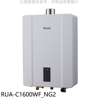 林內【RUA-C1600WF NG2】16公升數位強制排氣FE式熱水器天然氣(全省安裝)(商品卡1200元)