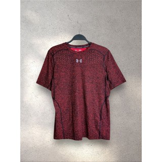 Under Armour heat gear 男款酒紅色彈性排汗運動上衣 0133 【衫之小朱】