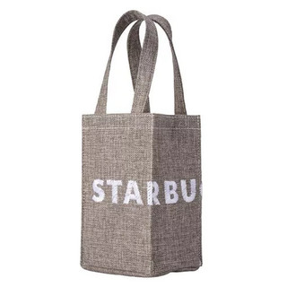 全新正版 Starbucks 星巴克 品牌仿棉麻 隨行杯袋 品牌仿棉麻隨行杯袋