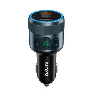kinyo 車用藍芽轉換器 ADB-8960 音樂播放 USB 3A充電 藍芽免持通話 USB+Type-C-【便利網】
