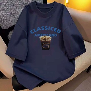 【西西比】100%純棉美式復古上衣 t恤 短袖上衣 韓系衣服 ins 風衣服 長版 女生短袖 夏季 印花 t恤 原宿風