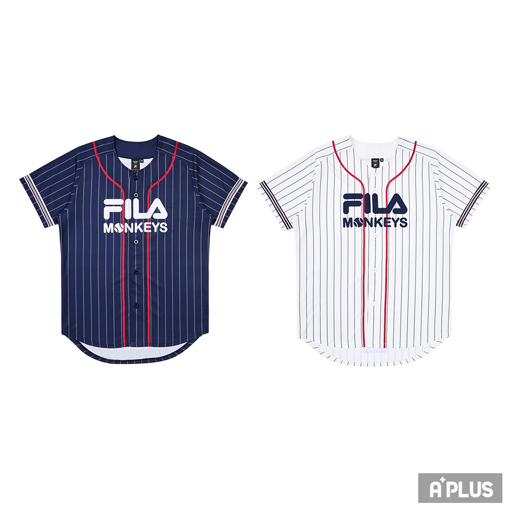 FILA x Rakuten 樂天聯名 球衣 短袖上衣 - 1TEZ1837NV 1TEZ1837WT