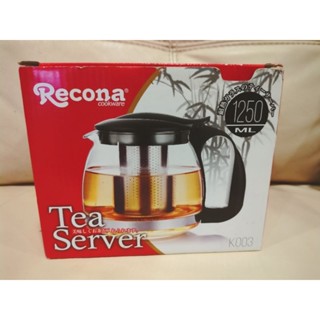 全新 Recona日式玻璃花茶壺 適合3-4人用 壺口直徑9.5cm 1250ml