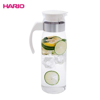 日本HARIO 泡茶用玻璃冷水壺(白)1400ml