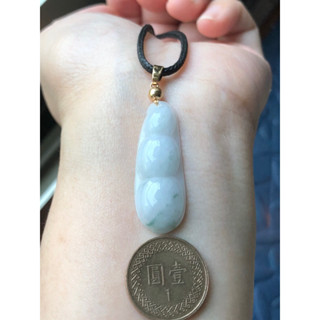 🌸小禾翡翠🌸 緬甸玉天然A貨翡翠玉墜 糯冰種 紫羅蘭 淡淡紫 飄花 豆莢 福豆 四季豆 連中三元