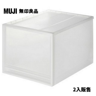 【MUJI 無印良品】PP收納盒/深/2入
