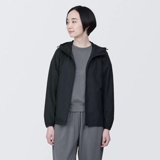 ㊣現貨快出㊣ MUJI無印良品 女撥水加工可攜式連帽外套 (黑)