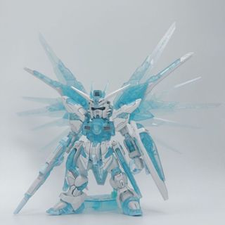 免運🔥高高MGSD冰藍自由 BB戰士 冰川限定藍配色 Q版Freedom高達鋼彈拚裝模型機甲玩具GUNDAM