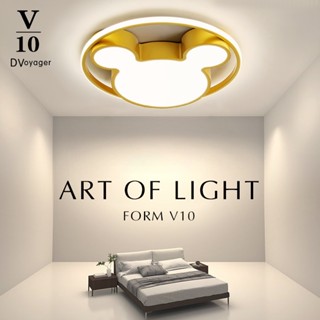 【V10燈飾】米奇卡通吸頂燈 led燈 兒童房吸頂燈 臥室燈 全光譜防藍光護眼 吸頂燈 無極調光吸頂燈 客廳餐廳房間燈