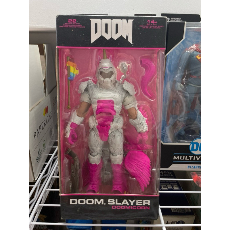代理 McFarlane 麥法蘭 可動 7吋 Doom 毀滅戰士 永恆 獨角獸Skin 輕微盒損