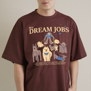 泰國連線🇹🇭現貨+預💗My dream job🐶純棉T-shirt 男女短袖 overzised 泰國文創 內有多款🔥