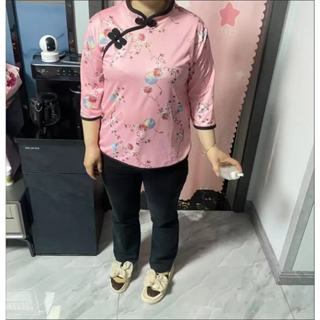 100%桑蠶絲 涼感衣 香雲紗 冰絲上衣 媽媽裝 七分袖 老人衣服 涼感上衣 婆婆裝 阿嬤上衣 團隊服 中老年 新中式