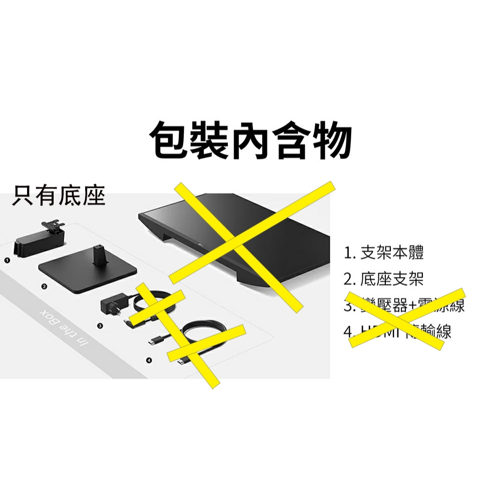 LG 24MR400-B 24MR400 螢幕固定底座零件 全新品 拆下沒用到 只有圖1的兩個塑膠底座零件 沒有螢幕