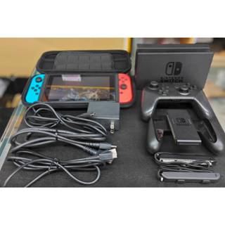 【電玩貓】《可刷卡分期》NS SWITCH 電量加強版 主機 紅藍手把 + PRO手把 臺灣公司貨 二手現貨