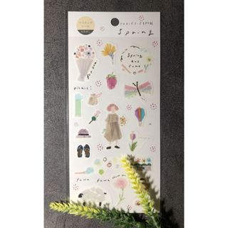 (現貨)日本製 日本作家田村美紀「我的最愛」系列和紙貼紙_"春天"_燙金貼紙_手帳裝飾_日本貼紙_日本商品直送