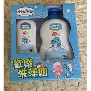 Baan貝恩 歡樂洗澡組 嬰兒泡泡香浴露1000ml+洗髮精200ml【效期2026/11】