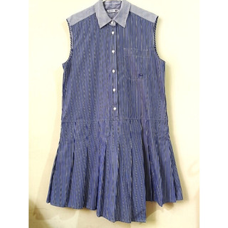 🤞送絲巾1條🤞日本【UNIQLO】與英國金童設計師JW. ANDERSON聯名款 條紋連身百褶裙 無襯衫洋裝(41