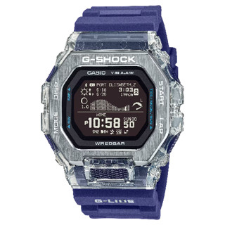 CASIO卡西歐 G-LIDE系列 GBX-100S-2 夏季衝浪藍芽連結數位腕錶 藍錶帶 46mm