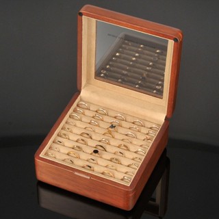飾品盒 耳環收納盒 戒指收納 收納箱 首飾盒 珠寶盒 金絲柚木純實木戒指盒古箏義甲收納盒鉆戒對戒耳環耳釘收藏收納