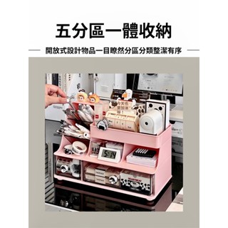 隔日到貨【發票保固】化妝品收納盒 收納盒 化妝品收納箱 口紅收納盒 透明收納盒 大容量整理盒 桌面防塵口紅護膚品置物架