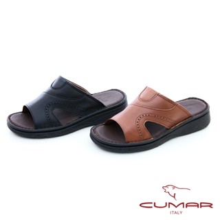 【CUMAR】復古厚底牛皮涼拖鞋825-007