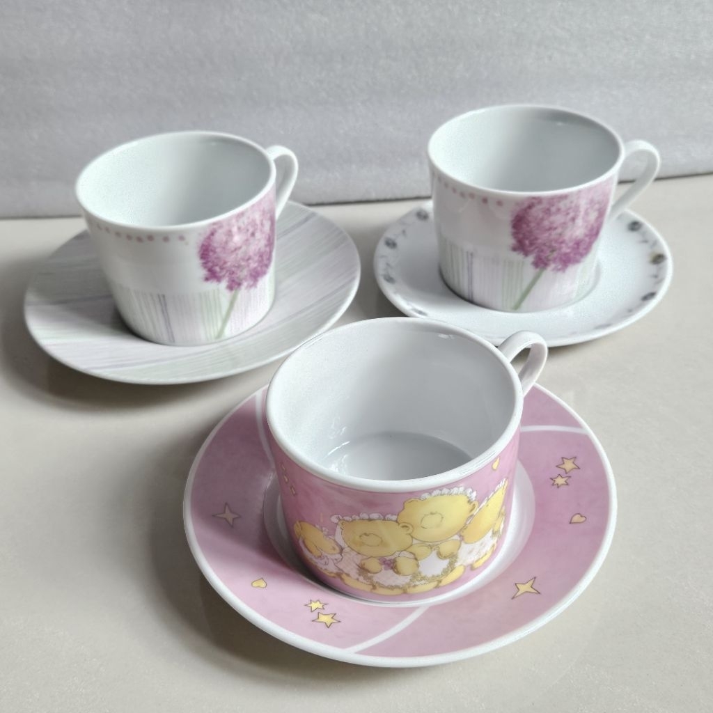 二手 生活工場系列蒲公英皇瓷馬克杯茶杯咖啡杯水杯杯盤組 共6個