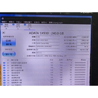 知飾家 二手良品 ADATA 240GB SSD 固態硬碟