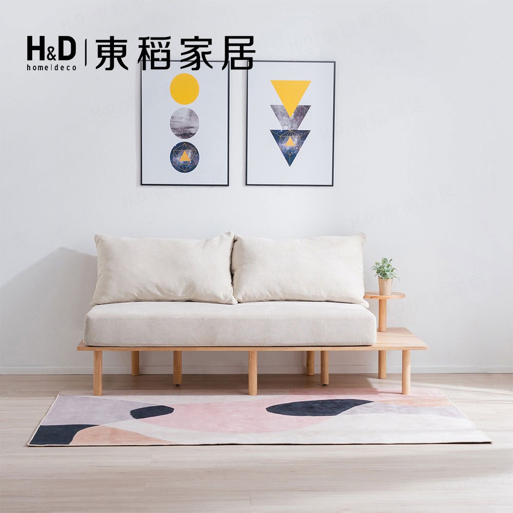【H&D東稻家居】自然木語系列 -原木情侶二沙發-DIY自行組裝