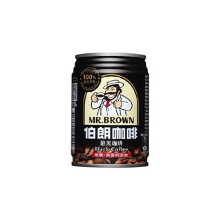 伯朗 醇黑咖啡無糖伯朗 240ml x 6【家樂福】