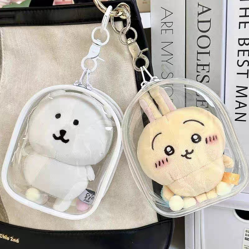 台灣現貨⭐12cm娃包 吉伊卡哇 自嘲熊 labubu娃包 公仔包 手辦包 胡蘿蔔包 遛娃包 曬娃包 娃娃外出包 透明包