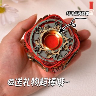 飾品收納盒 驚喜禮盒 情人節禮物 首飾盒 伴手禮 個性旋轉diy四葉草音樂盒木質組裝網紅音樂盒客製化生日情侶禮物盒