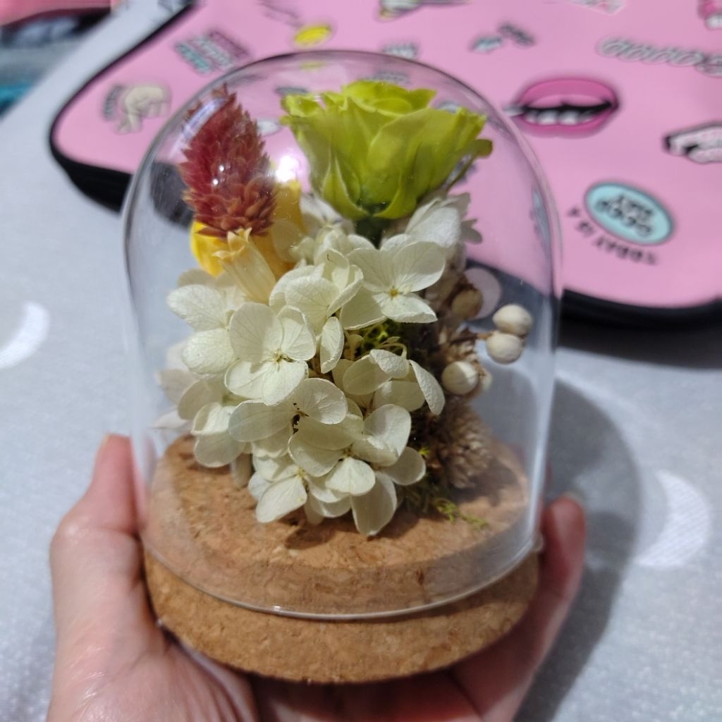 超美 永生花玻璃罐擺飾