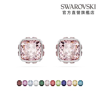 【施華洛世奇SWAROVSKI】Birthstone 耳釘 方形切割 十二月份誕生石 耳環 水晶 生日禮物 官方直營