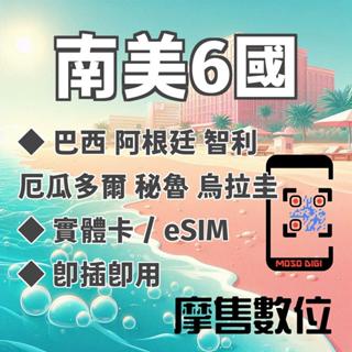 【摩售數位】南美6國 南美網絡卡 南美上網絡卡 南美網路卡 南美SIM卡 巴西 阿根廷 智利 厄瓜多 秘魯 烏拉圭 巴拉圭