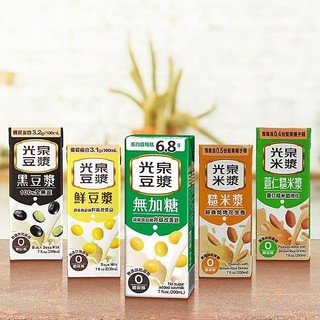 光泉 黑豆漿 / 鮮豆漿 / 糙米漿 / 薏仁糙米漿 / 無糖豆漿 200ml 飲品 早餐【小三美日】DS022865
