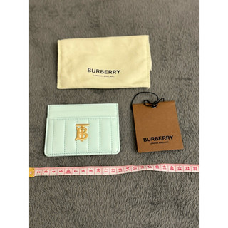 「英國代購」 全新Burberry 博柏利「專櫃親購」Lola TB金字LOGO羔羊皮卡夾(薄荷色)
