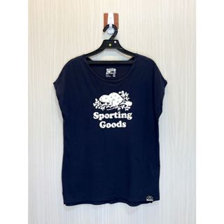 Roots 深藍水獺Logo純棉長版上衣 (編號25051745