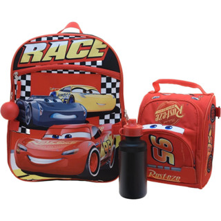 【Toy Fun】預購* 美國 迪士尼 Cars 閃電麥坤 汽車總動員 揹包 書包 / 午餐袋 水壺 4件組