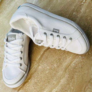 【全新】Keds WF67050（22.5cm）小白鞋 帆布鞋 綁鞋帶款