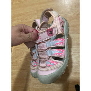 ［二手］鞋全家福買的 女童 童鞋 涼鞋 粉色 包腳趾涼鞋
